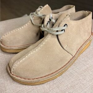 Clarks Beige Suede Chukka Boots